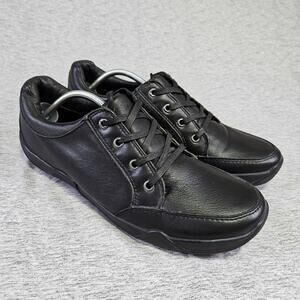 Tempur-Pedic Mens Shaine Leather Sneaker Shoe TP6068 Black Casual Walking 14M